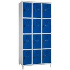 Taquillas soldadas con 12 puertas y 3 columnas