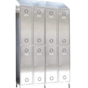 taquilla acero inoxidable 8 puertas 4 columnas