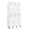 Taquillas de plástico 6 puertas 3 columnas